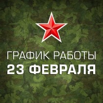 ГРАФИК РАБОТЫ  23 ФЕВРАЛЯ